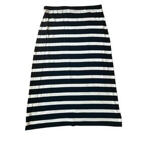 White House Black Market Striped Maxi Pullon Skirt Black/White SZ XL